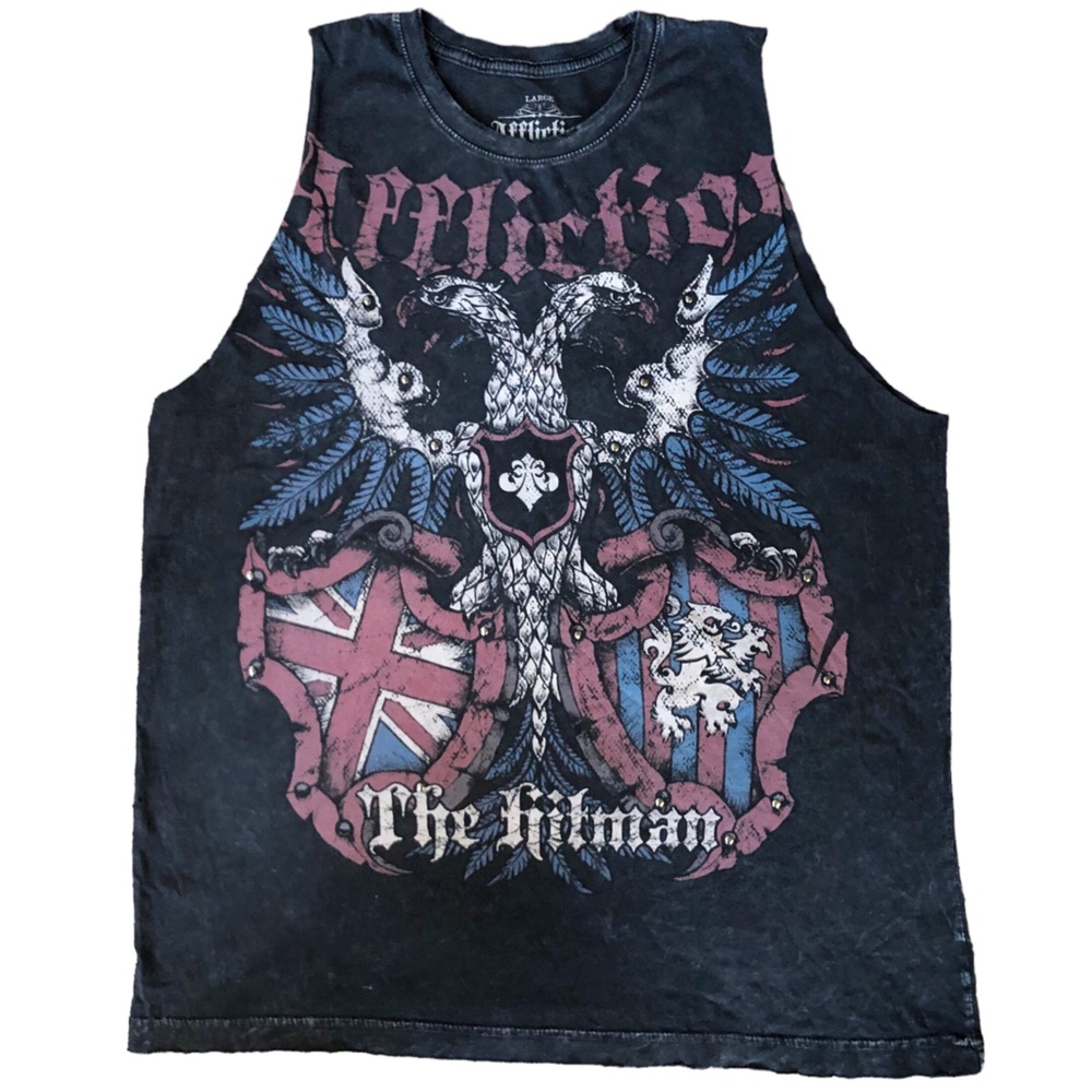Affliction distressed graphic T-shirt Ricky Hatton Signature Series crop… - Picture 7 of 7